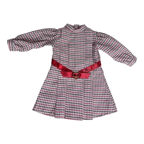 American Girl Samantha Meet Outfit Doll Dress Tights Shoes Bloomers Ribbon Vtg - Picture 5 of 12